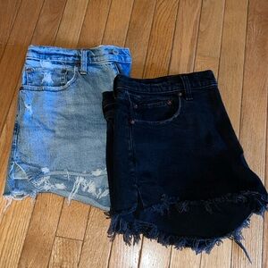 Abercrombie Mom Short High Rise! Both pairs of Jean shorts.